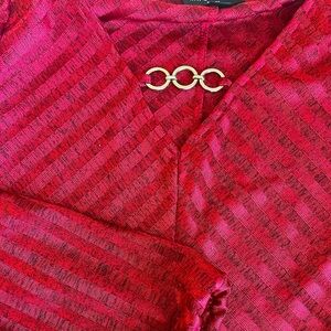 I.N studio red top with beautiful neckline